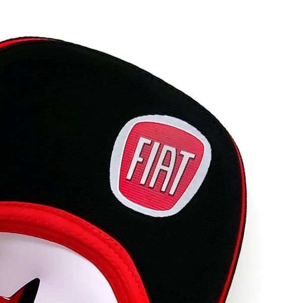 Fiat Officiell Keps, Svart, Böjt Visir