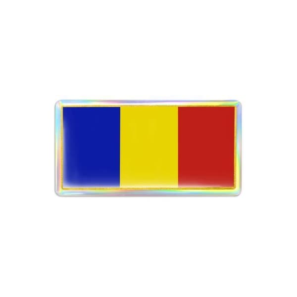 Klistermärke 3D Klistermärke Rumäniens flagga, 88 x 40 mm