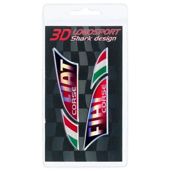 3D LogoSport Fiat 100 x 27 mm Par