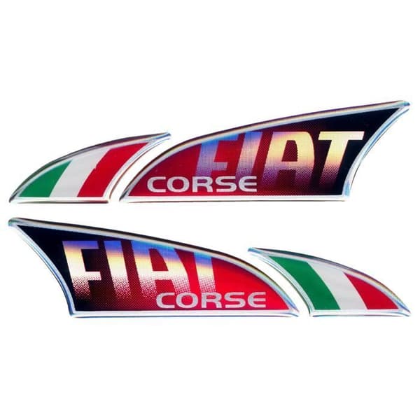 3D LogoSport Fiat 100 x 27 mm Par
