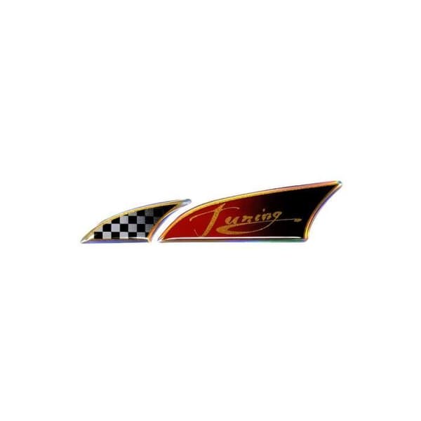 3D Stickers Logosport Rutig Flag Tuning, 10 x 2,5 cm