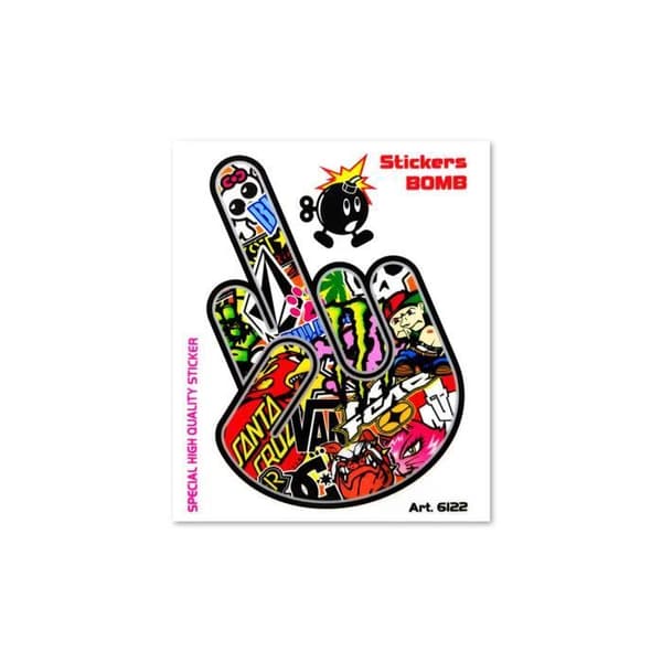 Klistermärke Bomb Hand Fuck Klistermärke, 10 x 12 cm