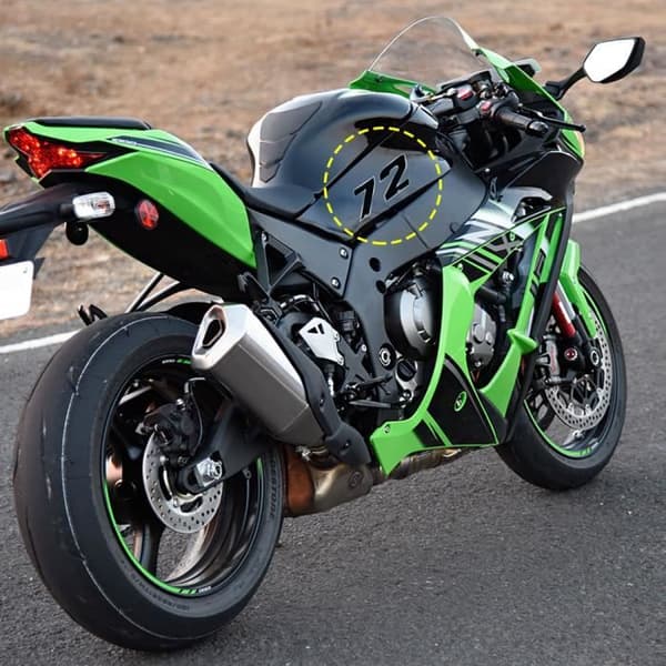 Autocross - Motorcykel - Nummer 3 - Vit Krom - 100 x 130 mm - Garanti för fäste