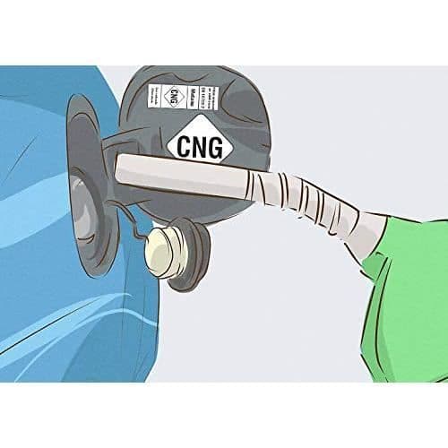 CNG Metan Fuel Code Sticker 2018, 7,5 x 6,5 cm