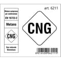 Miniatyrbild 1 av 2: CNG Metan Fuel Code Sticker 2018, 7,5 x 6,5 cm