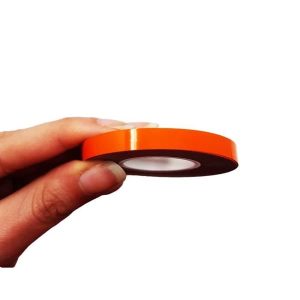 Refractive Wheel Trim Strips för bilfälgar, orange, 7 mm x 6 mt