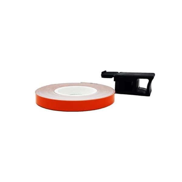 Refractive Wheel Trim Strips för bilfälgar, orange, 7 mm x 6 mt