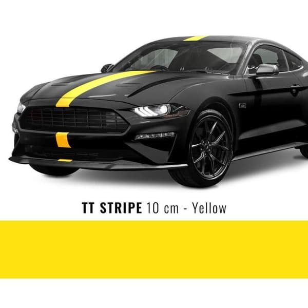 TT Stripe Biltejp, Gul, 10 cm x 10 m