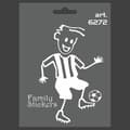 Miniatyrbild 1 av 2: Familjebilsdekal, fotbollspojke, 9 x 12 cm