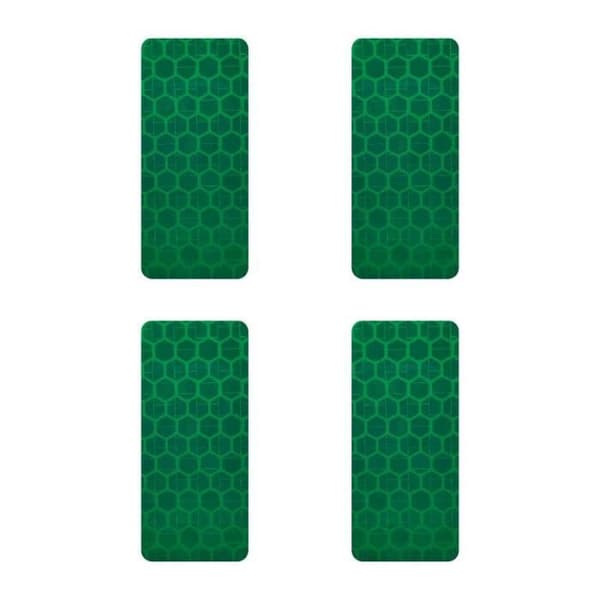 Reflekterande Klistermärken - Diamond Grade - 50 x 25 mm - 4 Stycken - Grön - Motosäkerhet