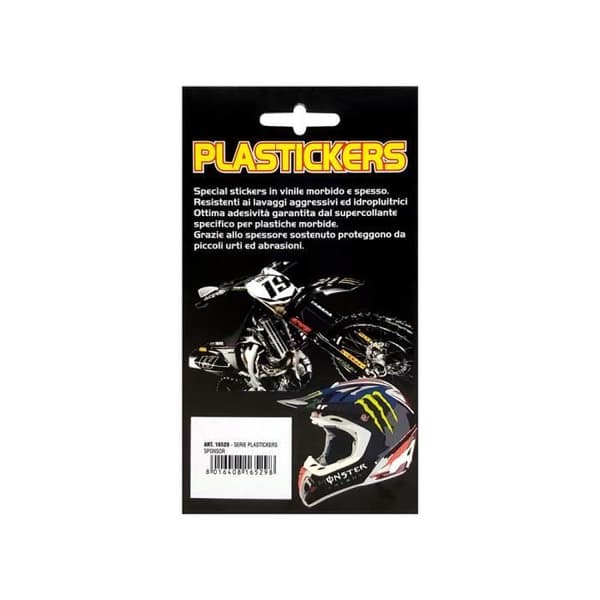 Reflekterande klisterremsor för plast, svart, kartong 19,2 x 9,6 cm