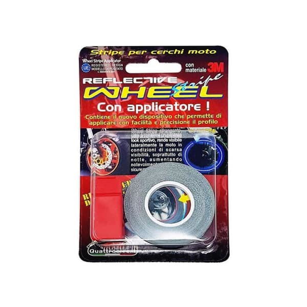 Reflekterande tejpbands - Ej specificerat - Motorcykelhjul - Vit - 9 mm - 6 meter