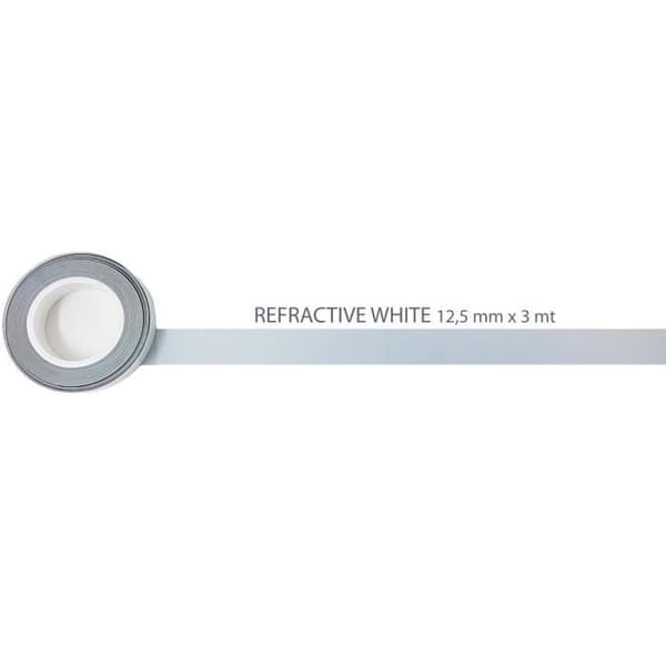 Reflekterande tejp - Ej specificerad - 12,5 mm x 3 m - Vit - Fleranvändnings - Väderbeständig