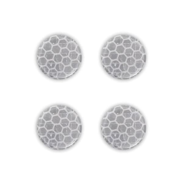 3D Refractive Stickers Vita Cirklar, 30 x 30 mm, 4 stycken