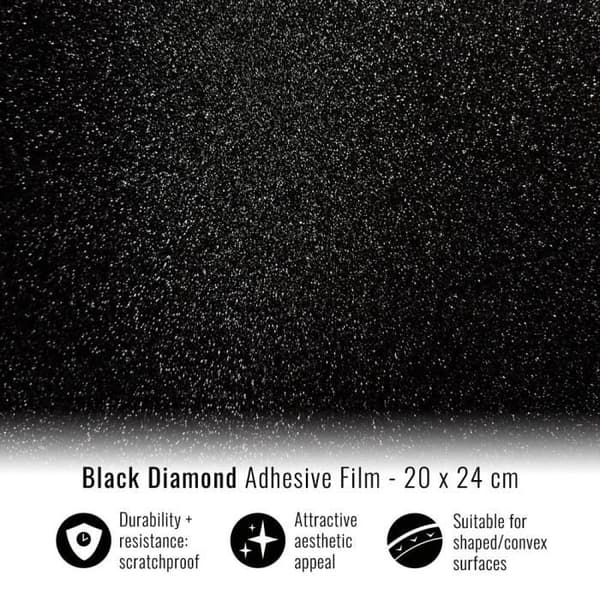 Film Adhésif Inpakning - Ej specificerad - Svart Diamant - 20 x 24 cm - Motståndskraftig - Lätt att applicera