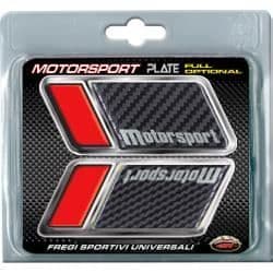Sportmärken - Universella - Komplett Kit - Kol och Röd - 9x3,5 cm - Hållbar och Glänsande