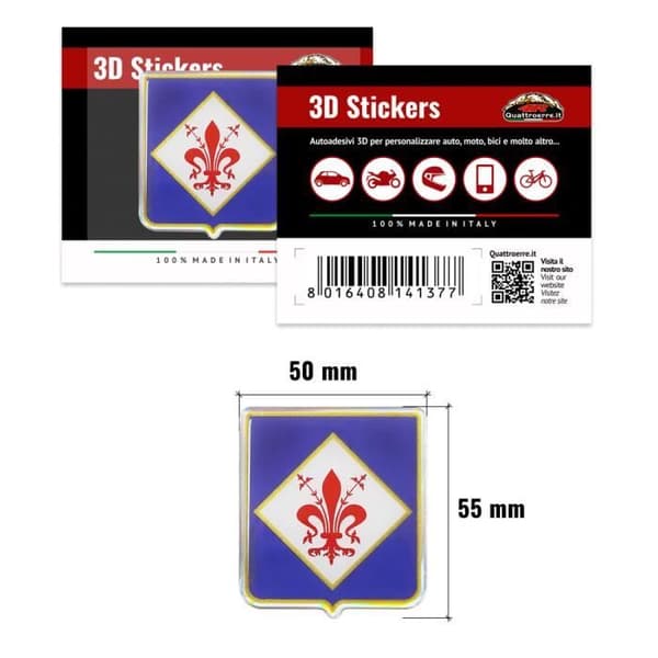 3D-dekal Florens, 50 x 55 mm