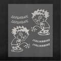 Miniatyrbild 1 av 3: Italian Bike Pre-Cut Sticker Dekal, Silver, 13,5 x 16 cm