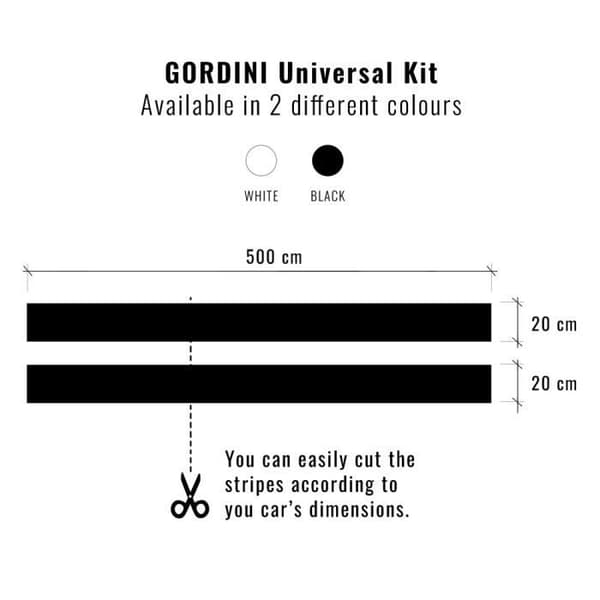 Självhäftande remsor - Gordini - Stripes Kit - CAST Vinyl - 20 x 500 cm - Väderbeständighet