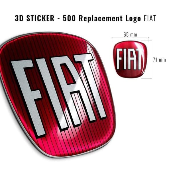 Dekal - Fiat - 500 - 3D - Flexibel - Oföränderlig