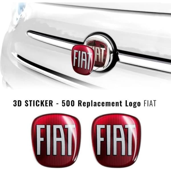 Dekal - Fiat - 500 - 3D - Flexibel - Oföränderlig