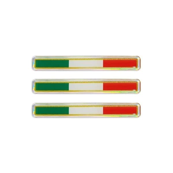 3D självhäftande klistermärke Italien Stripes, 3 delar, 55 x 8 mm