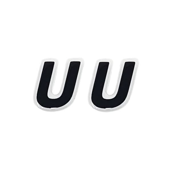 3D-klistermärke självhäftande bokstäver par "U"