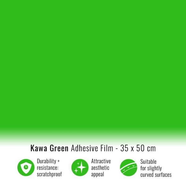 Självhäftande omslagsfilm för bilar, Kawasaki Grön, 35 x 50 cm