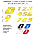 Miniatyrbild 2 av 4: Miniblått racingdekal nummer 5