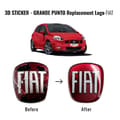 Miniatyrbild 3 av 3: Fiat 3D Replacement Logo Sticker för Grande Punto, fram