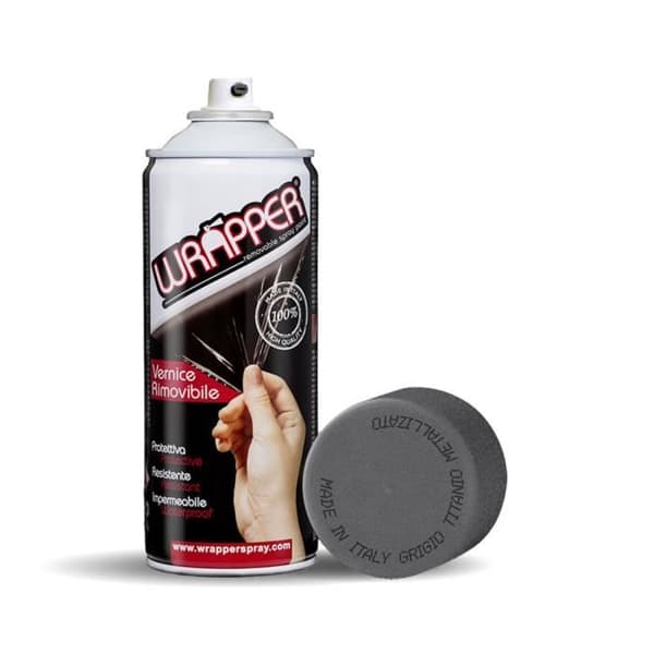 Avtagbar sprayfärg - Wrapper - Metalli - Titangrå - Vattentålig - Lätt skydd