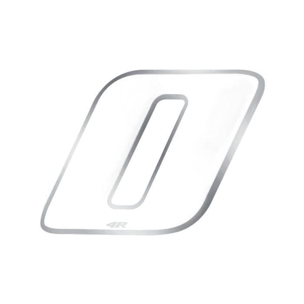 Klistermärke - Inte specificerat - Nummer 0 - Vit krom - 100 x 130 mm - Motorcykel