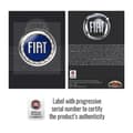 Miniatyrbild 4 av 4: 3D-dekal - Fiat - Officiell logotyp - Blå - Diameter 40 mm - Bil