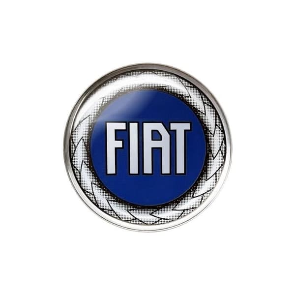 3D-dekal - Fiat - Officiell logotyp - Blå - Diameter 40 mm - Bil