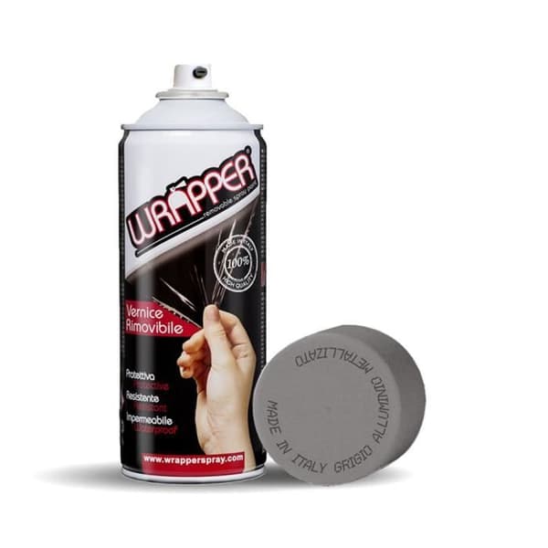 Avtagbar sprayfärgsomslag, metallic, aluminiumgrå