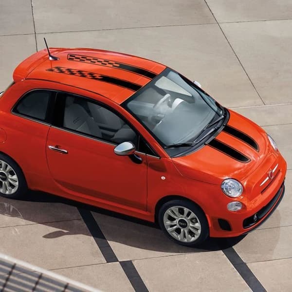 Självhäftande remsor - Fiat - 500 - Vit - Förpackning om två - Dekorativt
