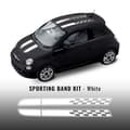 Miniatyrbild 1 av 3: Självhäftande remsor - Fiat - 500 - Vit - Förpackning om två - Dekorativt
