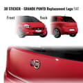 Miniatyrbild 3 av 3: Dekal - Fiat - Grande Punto - 3D - Röd - Mått: 65x60mm, 71x65mm
