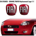 Miniatyrbild 1 av 3: Dekal - Fiat - Grande Punto - 3D - Röd - Mått: 65x60mm, 71x65mm