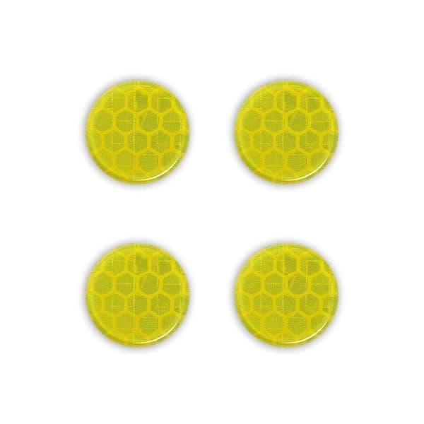 3D Refractive Stickers Gula cirklar, 30 x 30 mm, 4 stycken