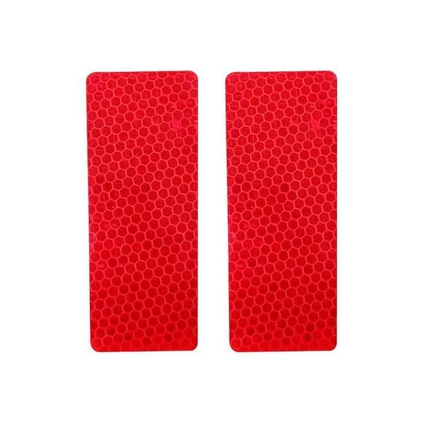 Reflekterande klistermärken - Icke specificerat - Icke specificerat - Röd - 10 x 4 cm - 2 Stycken