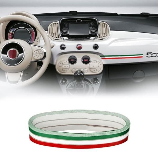 Stripes Car Stickers, Italiens flagga, 35 mm x 5 m