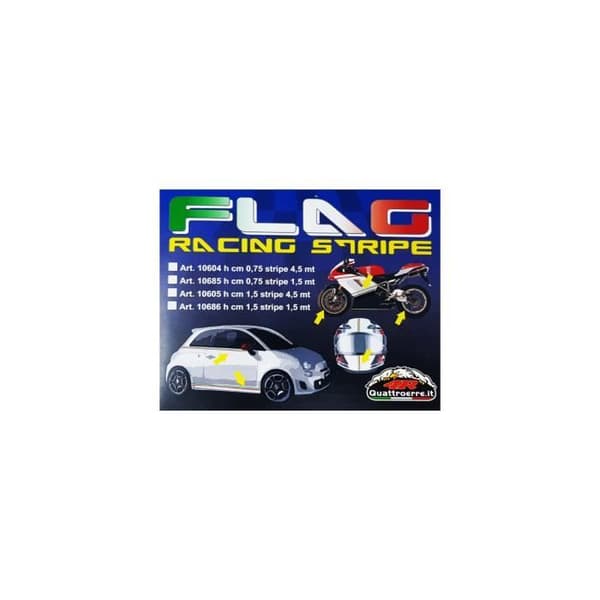 Racing självhäftande tejp för motorcyklar, Italien Färger, 7,5 mm x 1,5 mt
