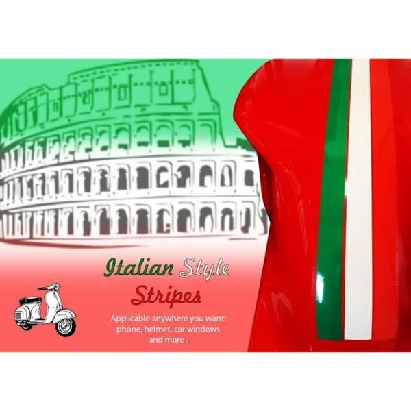 Racing självhäftande tejp för motorcyklar, Italien Färger, 7,5 mm x 1,5 mt