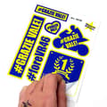 Miniatyrbild 2 av 4: Autocollant - Grazie Vale - Valentino Rossi - 14 x 16 cm - 6 Ämnen - Väderbeständiga
