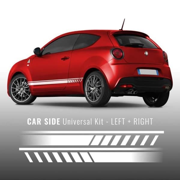Universella klisterremsor - Alfa Romeo - Sidokar - VINYL CAST - 2,20 m - Vit