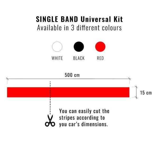 Universell Tejp - Stripe - Vit - 15 x 500 cm - Vinyle CAST - Väderbeständighet
