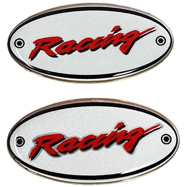 3D Klistermärken - Racing - 2 Bit - 56 x 28 mm - Transparent Harpiks - Klara Färger