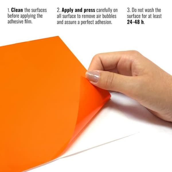 Självhäftande omslagsfilm - KTM - Orange - 35 x 50 cm - Vinyl av hög kvalitet - Reptålig