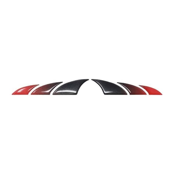 3D Klistermärken - Bike Protec - Racing Protec Shark - Svart och Röd Metallisk - 172 x 36 mm - 2 stycken